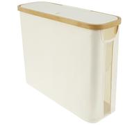 Toilet Paper Storage with Side Window 45 x 15 x 35cm Large Capacity Toilet Paper Basket Holds up to 12 Roll Toilet Paper Lightweight Foldable Toilet Paper Organizer Basket for Bathroom (White)