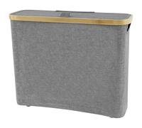 Toilet Paper Storage with Side Window Large Toilet Roll Basket with Lid Toilet Roll Holder Storage Stand Bathroom Toilet Roll Storage Box Narrow Organizer Bin for Restroom Bathroom Kitchen (Grey)