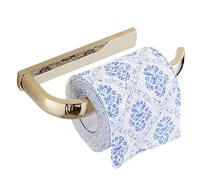 Toilet Paper Tissue Roll Holder,Brilliant Toilet Roll Holder in Bathroom Gold Finished Minimalistic Paper Holder of Delicate Design Wall Mounted Bathroom Accessories