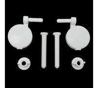 Toilet Pew Hinge Bolt Screw Fixing Accessories 2PCS Kit Constructed from ABS Plastic for Reinforced and Reliable Use