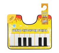 Toilet Piano Mat, Novelty Potty Piano Sounding Carpet Bathroom Funny Toe Music Keyboard Toilet Floor Mat Rug Easy Wipe for Bathroom Decorations,W