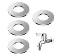 Toilet Pipe Cover, Decorative Pipe Covers, 4 Pieces Shower Faucet Cover Plate Rosette Plate, Split Plumbing Cover Plate, Shower Rosette Plate for Tap Holes, Piping