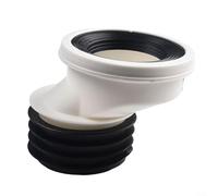 Toilet Pipe Nozzle Drain Connector Straight Or Eccentric, Flexible Toilet Pan Connector WC Slinky Waste Soil Pipe(C)