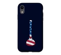 Toilet Plunger American Flag for Plumber Funny USA Plumbing Case for iPhone XR