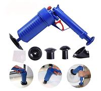 Toilet Plunger Kitchen Sink Sewer Dredge Tool, High Pressure Air Drain Pump Pipe Dredge Tools Drain Cleaning Tool with 4 Suckers for Kitchen Bathtub Shower Sink Plunger