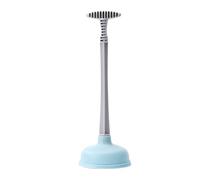 Toilet Plunger, Rubber Plastic Strong Suction Efficient Toilet Drain Plunger,Rubber Toilet Plunger Bathroom Plunger for Bathroom (Blue)
