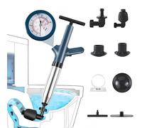 Toilet Plunger Unblocker Heavy Duty Sink Plunger Air Drain Blaster Clog Remover Tool with Real-Time Barometer, High Pressure Toilet Plungers for Unblocking Toilets, Sink, Bathtub, Floor, Drain (Blue)