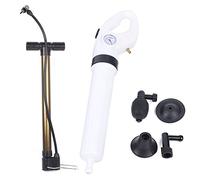 Toilet Plunger, White Toilet Unblocker Heavy Duty, Drain Clog Remover Electric High Pressure Air Drain Blaster, Manual Dredging Tool for Shower, Sink, Bathtub, Clogged Pipe