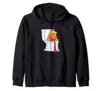 Toilet Poop Trump Zip Hoodie