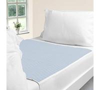 Toilet/Potty Training Dry Nights, Sleep Mat 100% Waterproof Mattress Protector for Kids, Bed Wetting Sheets for Single and Toddler Beds, Non-Slip, Easy to Change at Night, 75x 90cm, with wings, Blue.