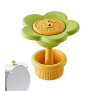 Toilet Press Button,Water Tank Flush Button Assist with Aromatherapy Tablets - Flower Shape Water Tank Flush Assist Tool for Hospital Home Public Restroom Bathroom