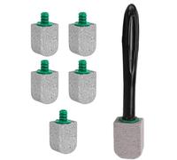 Toilet Pumice Cleaning Stone Set With 1 Handle 5 Brush Heads 24.1x4.6cm