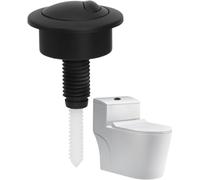 Toilet Push Button Flush Replacement Dual Flush Cistern Valve Round Flush Button Toilet Closestool Cistern Replacement Accessories for Bathroom UK Toilets Water Tank Repair (Black)