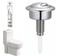 Toilet Push Button Flush Replacement, Dual Flush Toilet Cistern Push Button Compatible with Twyford Optima 49 Valve, Chrome Toilet Flush Replacement for Bathroom Toilet Water Tank Repair