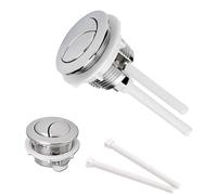 Toilet Push Button Flush Replacement, Dual Toilet Flush Button Round Head Flush Button Accessories, Durable ABS Compatible with Standard and One-Piece Toilets