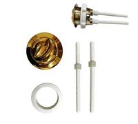 Toilet Push Button Flush Replacement, Universal Toilet Flush Button, Round Dual-Flush Button, Toilet Tank Parts, for 38mm Bore Diameter