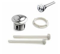 Toilet Push Button Flush Replacement, Universal Toilet Flush Button, Round Dual-Flush Button, Toilet Tank Parts, for 39mm-43mm Bore Diameter