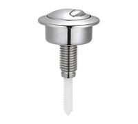 Toilet Push Button Set, Universal Cistern Flush Control, Bathroom Tank Parts Kit, Easy Installation, Durable Chrome, Round Mounting Accessory, Compatible with Most