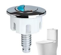 Toilet Push Button - Toilet Flush Button, Replacement for Double Flush Toilet Push Button, Universal Round and Oval Galvanised Bathroom Accessories, Water Saving Double Drain Valve Switch