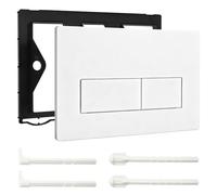 Toilet Push Plate Actuator Plate Toilet 2 Flush Replacement Plate Compatible with Geberit Sigma01/20/21/30 UP300/320 Replacement Plate 115.770.11.5, Black (White)