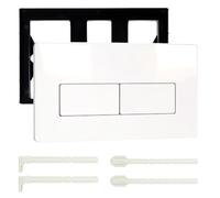 Toilet Push Plate Compatible with Geberit Sigma 01, 20, 30, 50, Actuator Plate for UP300 & UP320 Cistern, 2 Flush with Mounting Frame, Flush Lever Set and Screws