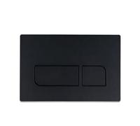 Toilet Push Plate Compatible with Geberit Sigma 01/20/30, UP300 Actuation Plates, Plastic for 2 Flushes, Equipped with Flush Lever Set and Mounting Frame (Black)