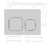 Toilet Push Plate, Flush-Mounted Flush, Compatible with Geberit Sigma, UP300 & UP320 Series Actuation Plates, Double Flush, with Flush Lever Set and Mounting Frame (Grey)