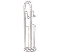 Toilet Roll and Brush Holder TEMUCO Metal White