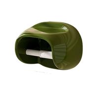 Toilet Roll Dispenser with Shelf and Wall Mounting Without, Green | PET Construction, Integrated Top Shelf, Internal Spindle for a Tissue Roll, Wall Placement Without Drilling