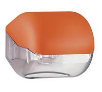 Toilet Roll Holder, 5 Colour Options (White, Black, Blue, Green or Orange), Commercial Wall Mounted Toilet Paper Dispenser, Certified Italian Quality (Orange)