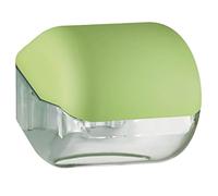 Toilet Roll Holder, 5 Colour Options (White, Black, Blue, Green or Orange), Commercial Wall Mounted Toilet Paper Dispenser, Certified Italian Quality (Green)