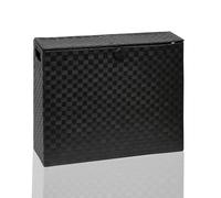 Toilet Roll Holder Free Standing Bathroom Multipurpose Storage Unit Polypropylene Woven on Metal frame, Ideal Addition to Bathroom or Toilets by Arpan (Black)