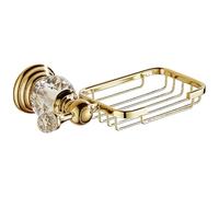 Toilet Roll Holder, Crystal Toilet Soap Holder Wall Mount Exquisite Modern Gold Bathroom Soap Bar Hanger for Bathroom, Kitchen, Style2
