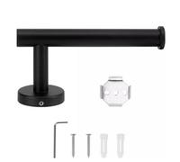 Toilet Roll Holder Dispenser Wall Mounted Stainless Steel Modern Style Black Uk