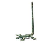 Toilet Roll Holder Free Standing Cast Iron Animal Toilet Paper Roll Holder Novelty Kitchen Bathroom Roll Dispenser Stand Decoration Gift (Cayman)