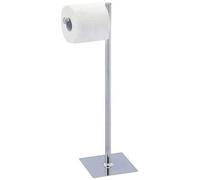Toilet Roll Holder Free Standing Spare Roll Holder with Swivel Action Extra Storage Space Saving Sleep Practical with SV Rubber Base Caravan Camping Hotel Tissue Roll Storage (Silver)