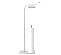 Toilet Roll Holder Free Standing with Heavy Duty Base, Stainless Steel Toilet Roll Holder, Stylish Chrome Finish, Practical Design Toilet Roll Storage Stand for Bathroom