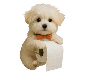 Toilet Roll Holder - Funny Animal Pattern Paper Towel Holder | Decorative Dog Shaped Holder for Small Spaces, Kitchen Counter