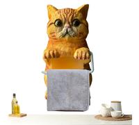 Toilet Roll Holder - Kitchen Paper Holders, Wall Mount Cat Funny Toilet Tissue Holder Roll Stand, Home Storage Organizer | For Bathroom Counter Office Apartment Dorm Hotel Farmhouse Cat Lovers