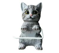 Toilet Roll Holder - Wall Mount Cat Decor, Funny Tissue Stand, Creative Animal Bathroom Accessory | Toilet Paper Holder for Kitchen Counter Office Apartment Dorm Hotel Farmhouse Restaurant Cat Lovers