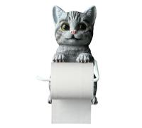 Toilet Roll Holder - Wall Mount Cat Decor, Funny Tissue Stand, Cute Compact Design for Bathroom Kitchen Counter Office Apartment Dorm Hotel Farmhouse Restaurant Lovers, Home Accessories, Multicolor