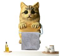 Toilet Roll Holder - Wall Mount Storage Organizer - Funny Cat Toilet Paper Storage Stand - for Cat Lovers Kitchen Bedroom Office Apartment Dorm Hotel Farmhouse Restaurant Family Birthday