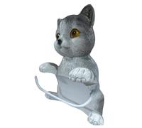 Toilet Roll Holder Wall Mounted, Cat Toilet Paper Holder, Cute Resin Cat Tissue Paper Storage Dispenser For Bathroom & Kitchen