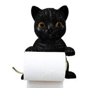 Toilet Roll Holder Wall Mounted, Cat Toilet Paper Holder, Cute Resin Cat Tissue Paper Storage Dispenser For Bathroom & Kitchen