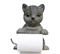Toilet Roll Holder Wall Mounted, Cat Toilet Paper Holder, Cute Resin Cat Tissue Paper Storage Dispenser For Bathroom & Kitchen