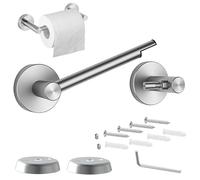 Toilet Roll Holder Wall Mounted - Chrome Stainless Steel Roll Tissue Holder, Waterproof SUS304 Toilet Paper Holder, Durable Double Post Pivoting Toilet Roll Holder for Bathroom, Kitchen, RV