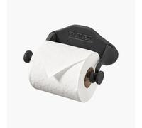 Toilet Roll Holder Wall Mounted Industrial Style Toilet Embossed Cast Iron Black Toilet Paper Holder Wooden
