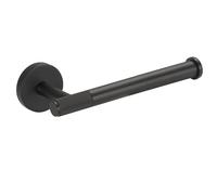 Toilet Roll Holder Wall-Mounted - Luxury Toilet Paper Holder - Sleek Design, Durable Brass Material - Stylish Bathroom Accessory (Matt Black, Toilet Roll Holder)