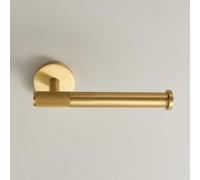 Toilet Roll Holder Wall-Mounted - Luxury Toilet Paper Holder - Sleek Design, Durable Brass Material - Stylish Bathroom Accessory (Brushed Brass)