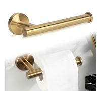 Toilet Roll Holder, Wall Mounted Toilet Tissue Holder Stainless Steel Toilet Paper Holders Bathroom Accessory for Bathroom Kitchen, Gold